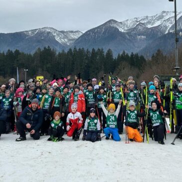 Langlauf Bezirksschulmeisterschaft in der Langlaufarena Pirkdorf /  Šolsko prvenstvo v teku na smučeh na Breškem jezeru je popolnoma uspelo.